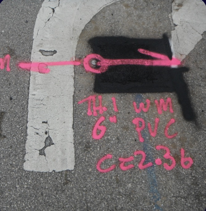 Pothole marking documentation, Fort Lauderdale utility potholing